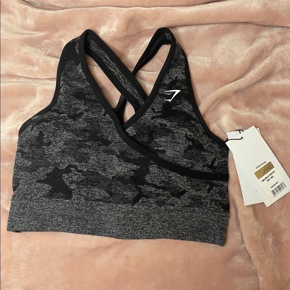 GYMSHARK CAMO SEAMLESS SPORTS BRA